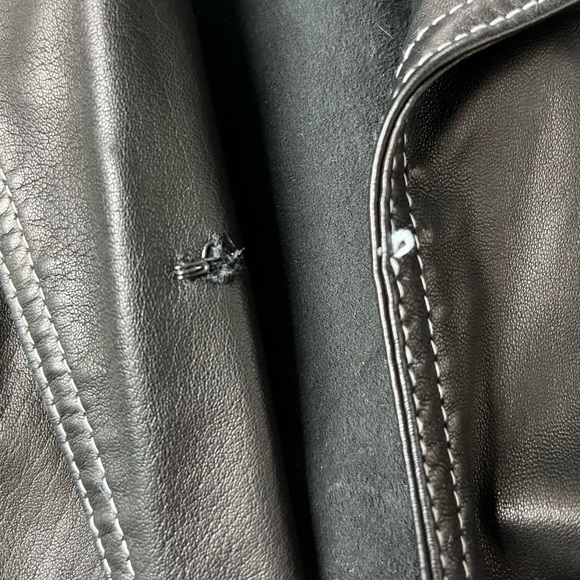 Valentina Leather Blazer Jacket made in Italy. Women’s Size 38/small brown/black - Picture 7 of 11